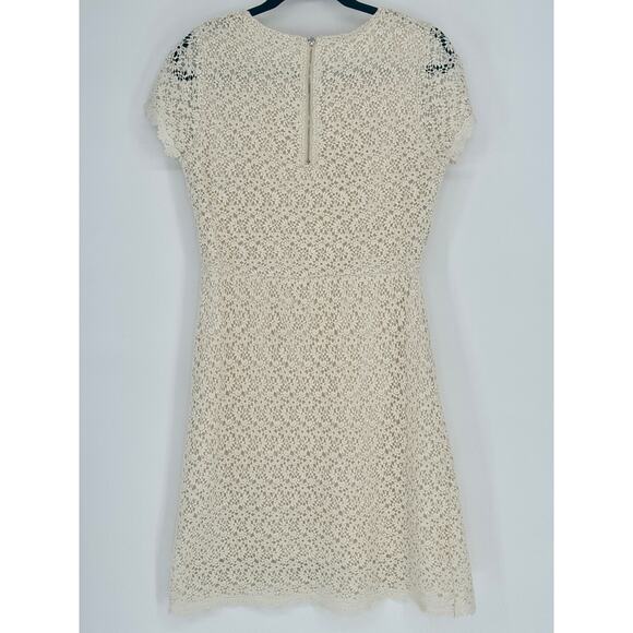 SUITEBLANCO Cream Eyelet Crochet Overlay Cotton Dress Size XL - Picture 2 of 6